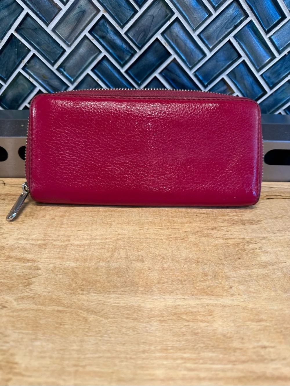Marc by Marc Jacobs Red Leather Zip Wallet